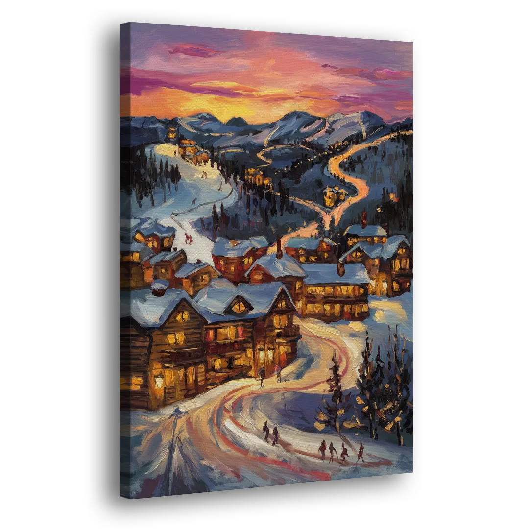 Park City Sunset Glow Side - Canvas Wall Art