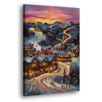 Park City Sunset Glow Side - Canvas Wall Art