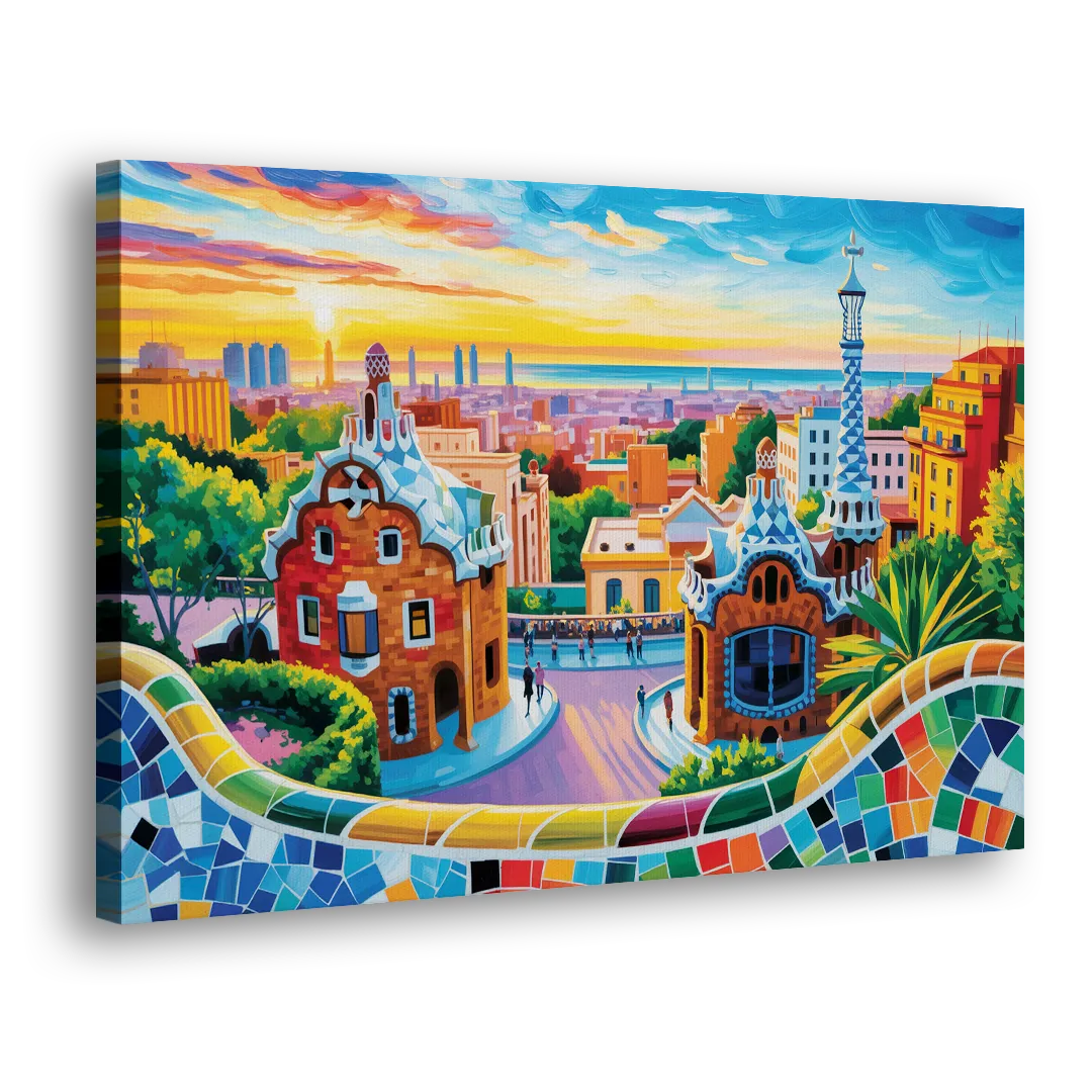 Park Guell Dreams Side - Canvas Wall Art