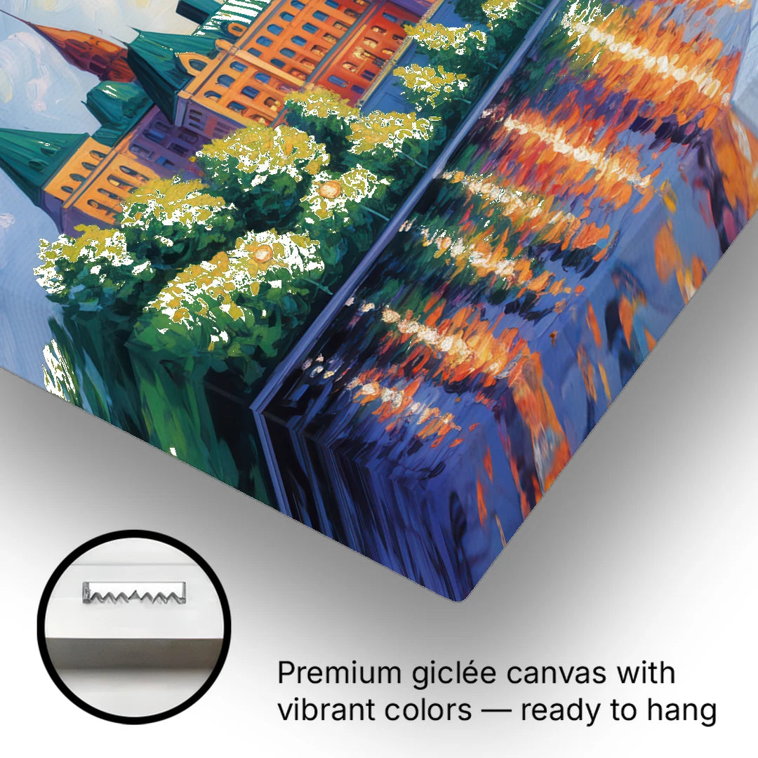 Parliament Building Quebec - Canvas Wall Art - Gallery Wrap Corner