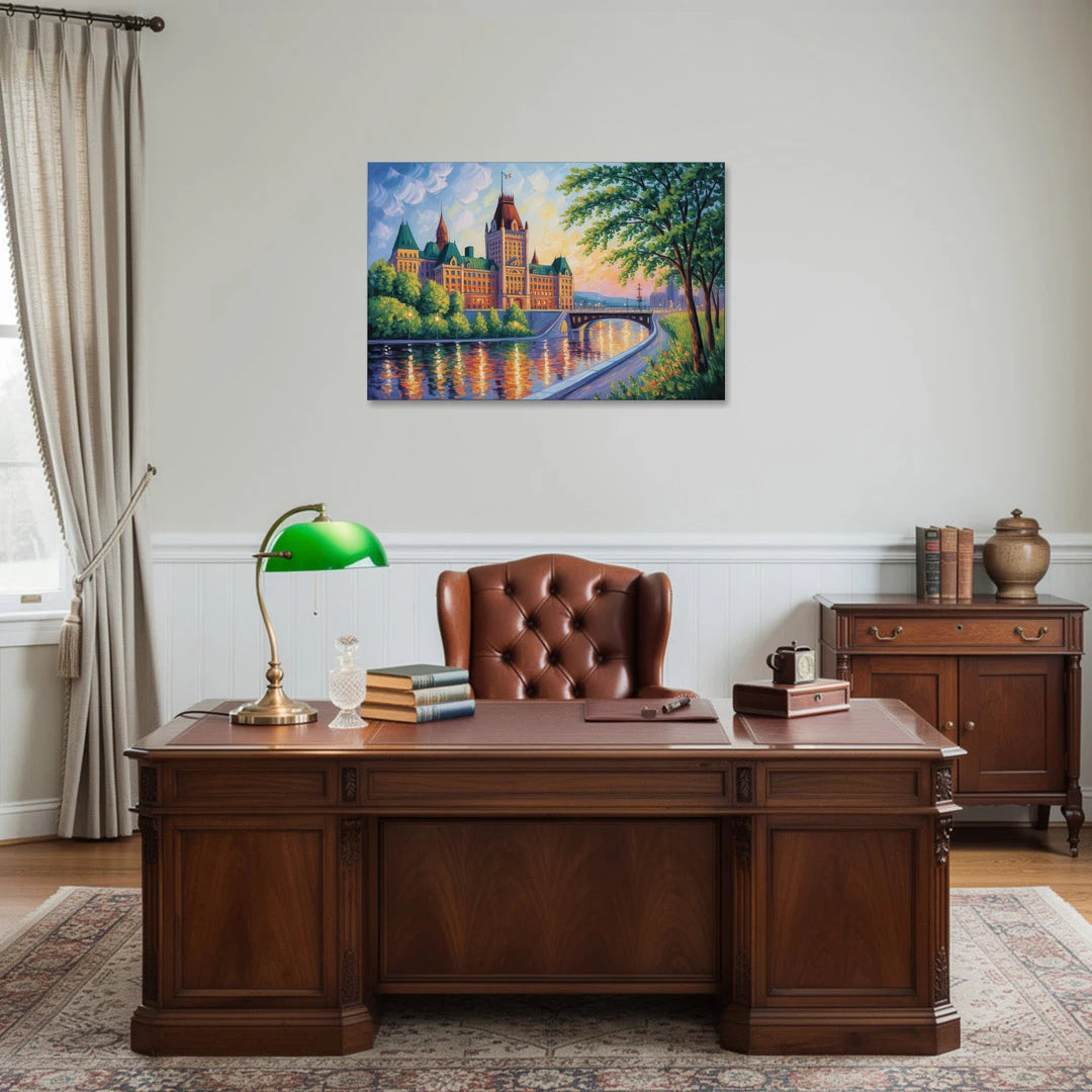 Parliament Building Quebec - Canvas Wall Art - Office - 36x24