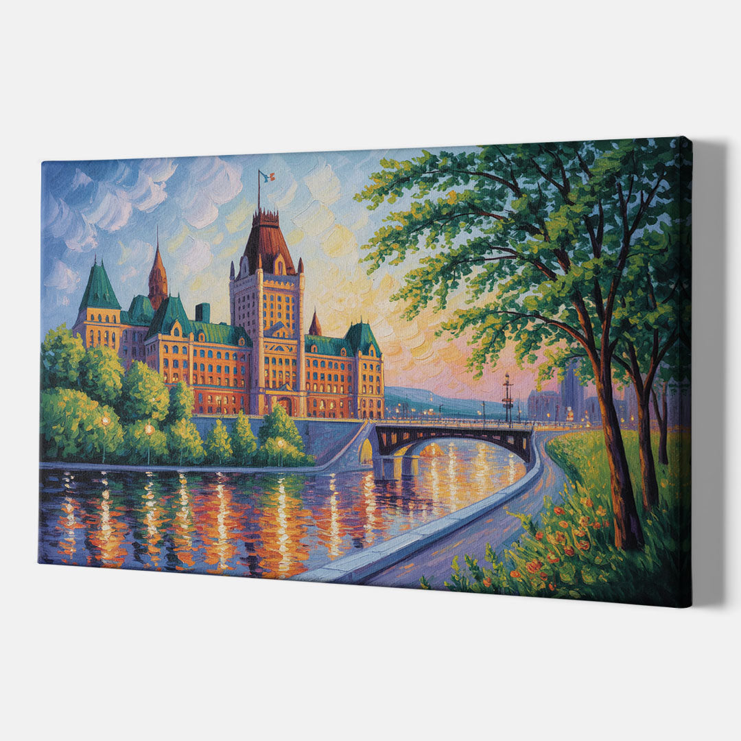 Parliament Building Quebec - Canvas Print Art Sides
