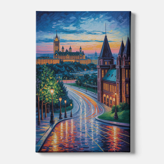 Parliament Hill Twilight - Canvas Wall Art