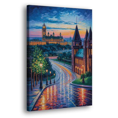 Parliament Hill Twilight Side - Canvas Wall Art