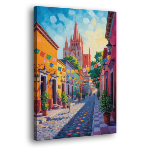 Parroquia de San Miguel - Canvas Wall Art - Side
