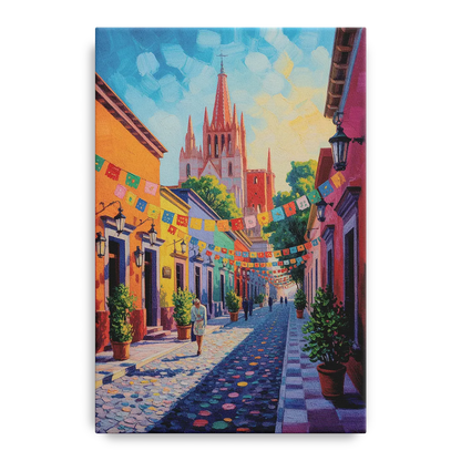 Parroquia de San Miguel Front - Canvas Wall Art