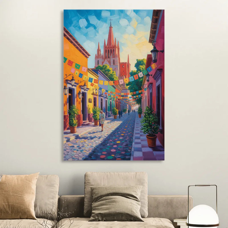 Parroquia de San Miguel Living Room - Canvas Wall Art