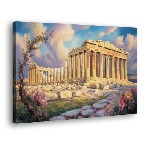 Parthenon Glory - Canvas Wall Art - Side