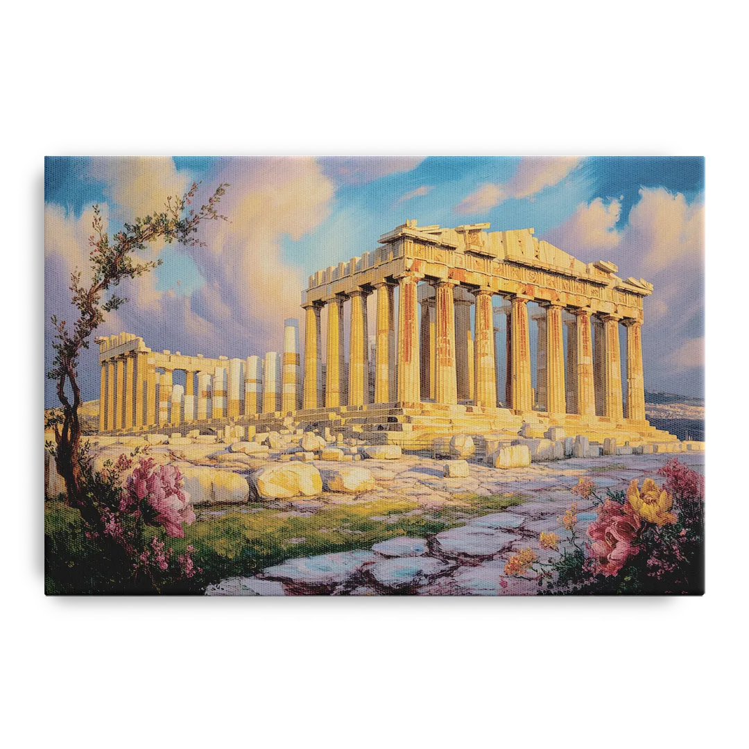 Parthenon Glory Front - Canvas Wall Art