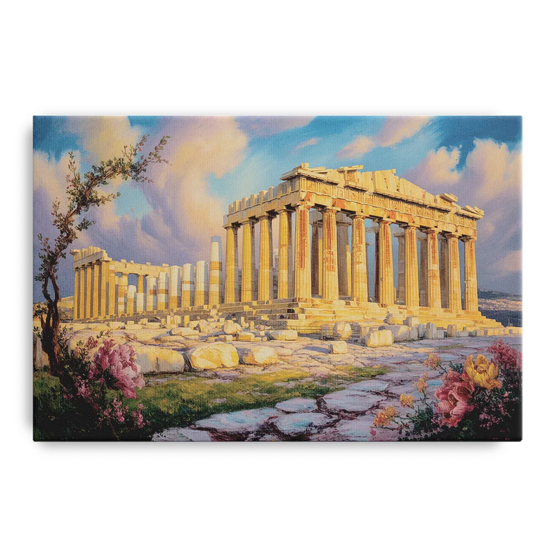 Parthenon Glory Front - Canvas Wall Art