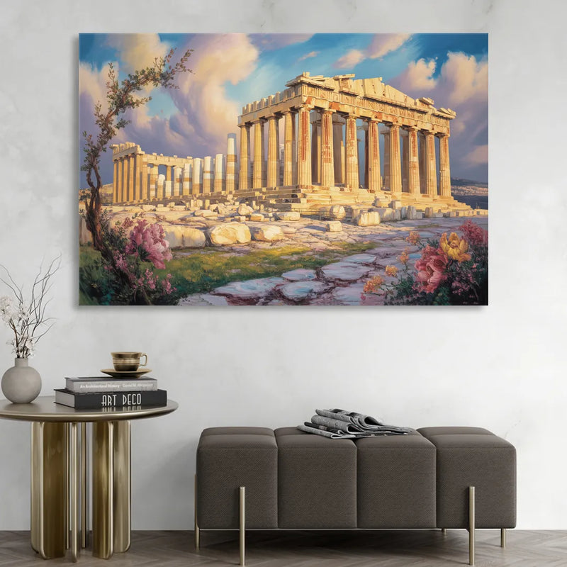 Parthenon Glory Living Room - Canvas Wall Art