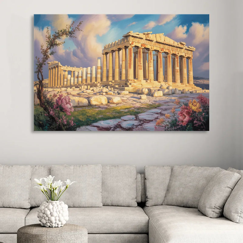 Parthenon Glory Sitting Room - Canvas Wall Art