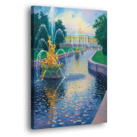 Peterhof Grandeur - Canvas Wall Art - Side