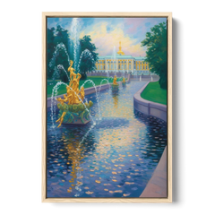 Peterhof Grandeur - Oak Framed Canvas Wall Art - Front