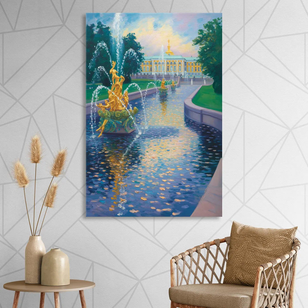 Peterhof Grandeur Sitting Room - Canvas Wall Art