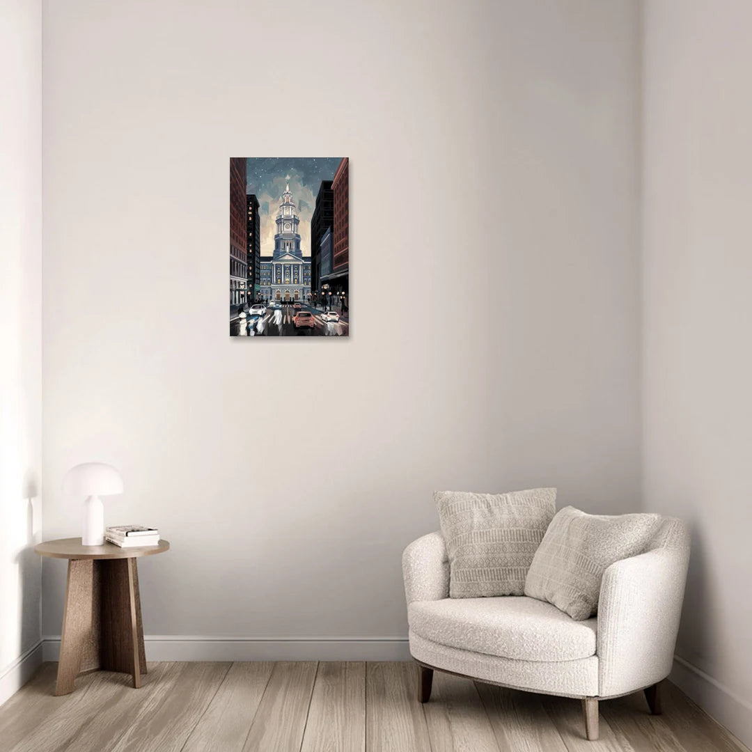 Philadelphia City Hall - Canvas Wall Art - Sofa - 16x24