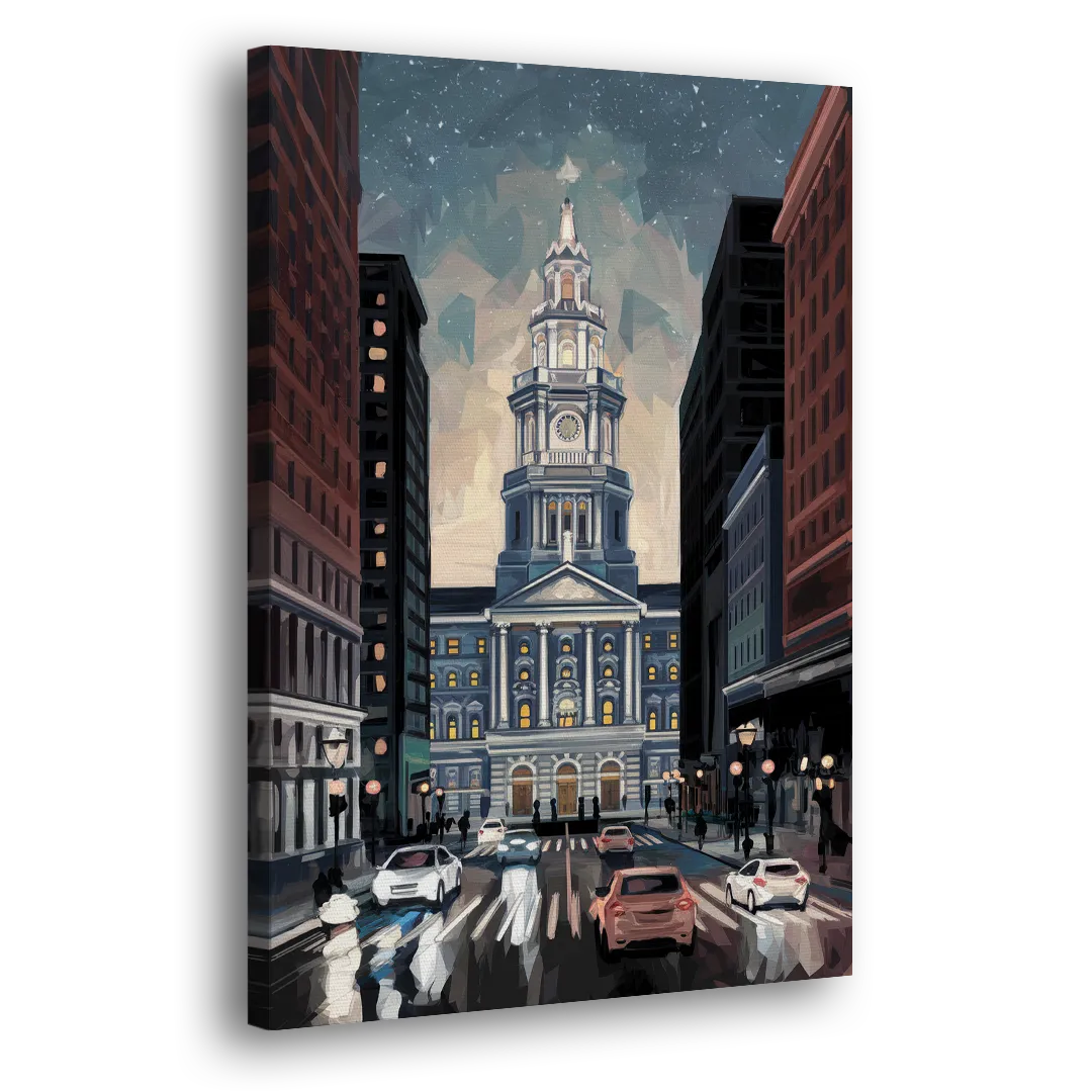 Philadelphia City Hall Side - Canvas Wall Art