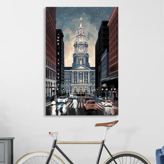 Philadelphia City Hall Living Room - Canvas Wall Art