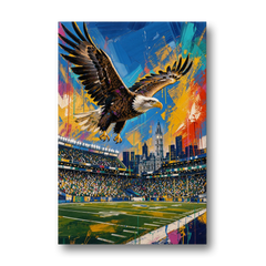 Philadelphia Eagles Symbolic Composition Painting - Canvas Wall Art - Front