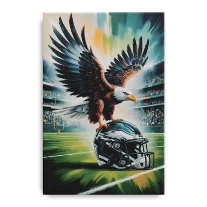 Philadelphia Eagles Symbolic Composition Painting Front - Canvas Wall Art