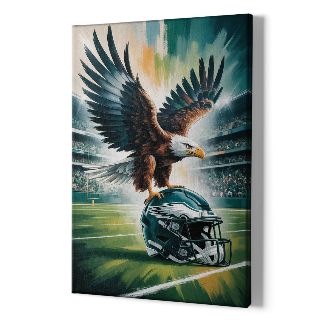 Philadelphia Eagles Symbolic Composition Painting - Canvas Print Art Sides