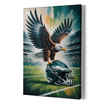 Philadelphia Eagles Symbolic Composition Painting - Canvas Print Art Sides