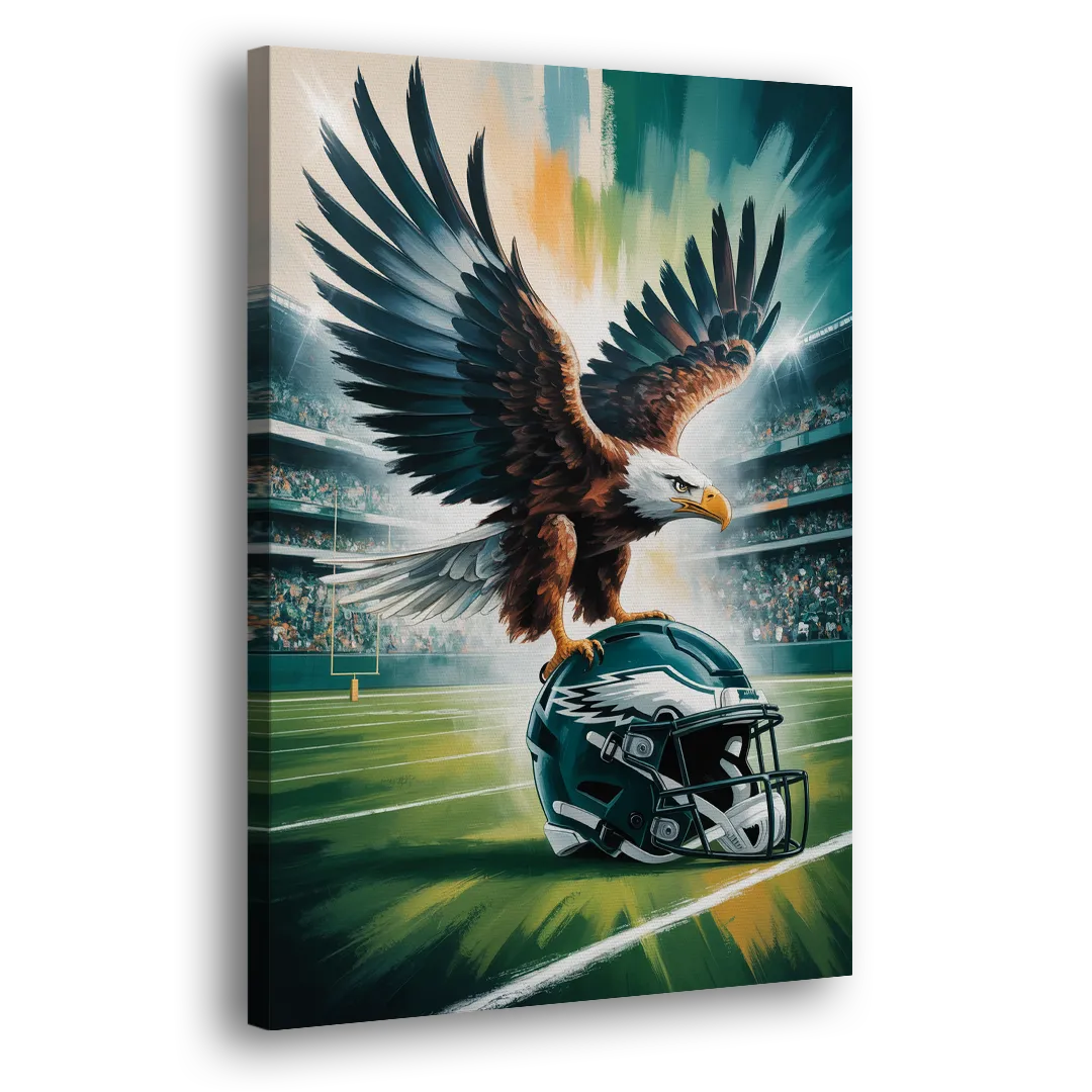 Philadelphia Eagles Symbolic Composition Painting Side - Canvas Wall Art