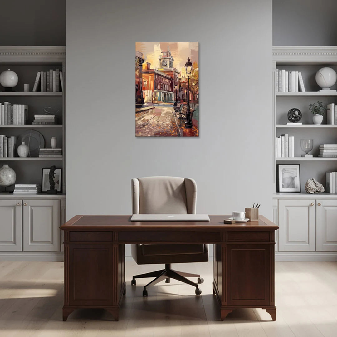 Philadelphia Historic District - Canvas Wall Art - Office - 24x36