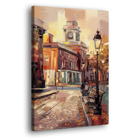 Philadelphia Historic District - Canvas Wall Art - Side