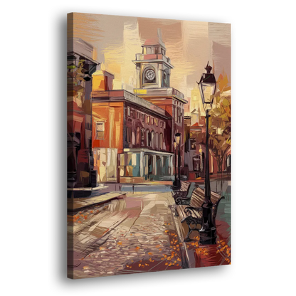 Philadelphia Historic District Side - Canvas Wall Art