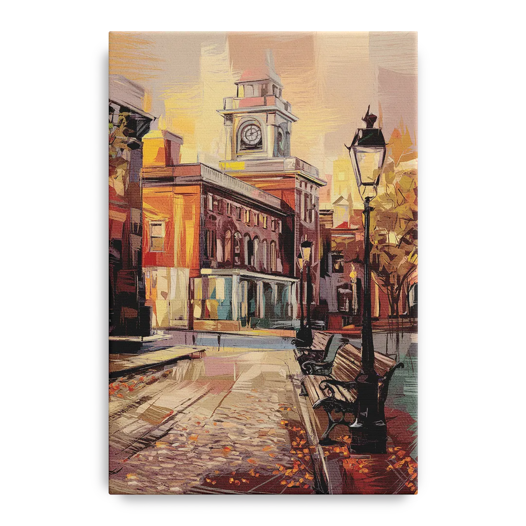 Philadelphia Historic District Front - Canvas Wall Art