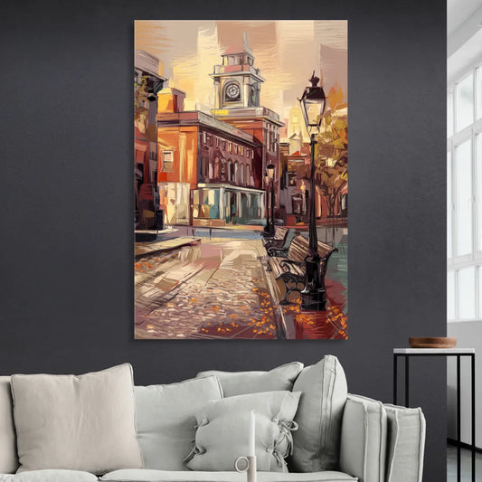 Philadelphia Historic District Living Room - Canvas Wall Art