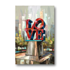 Philadelphia Love Sculpture - Canvas Wall Art - Front