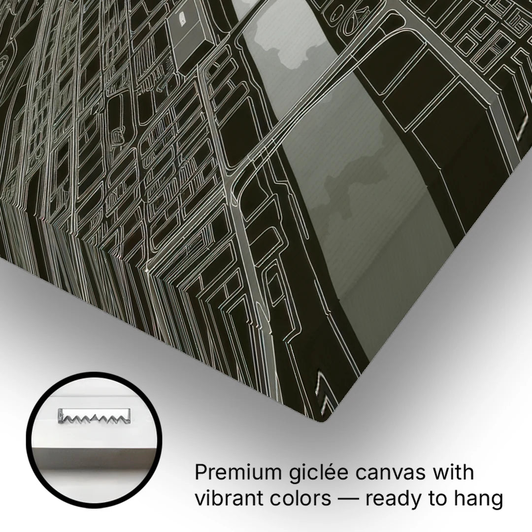 Philadelphia Map Design - Canvas Wall Art - Gallery Wrap Corner