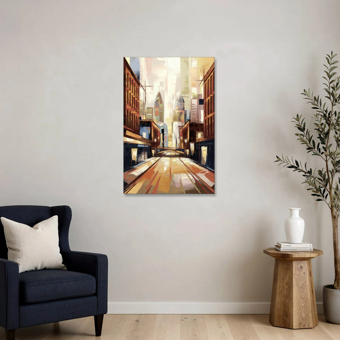 Philadelphia Market Street - Canvas Wall Art - Sofa - 24x36
