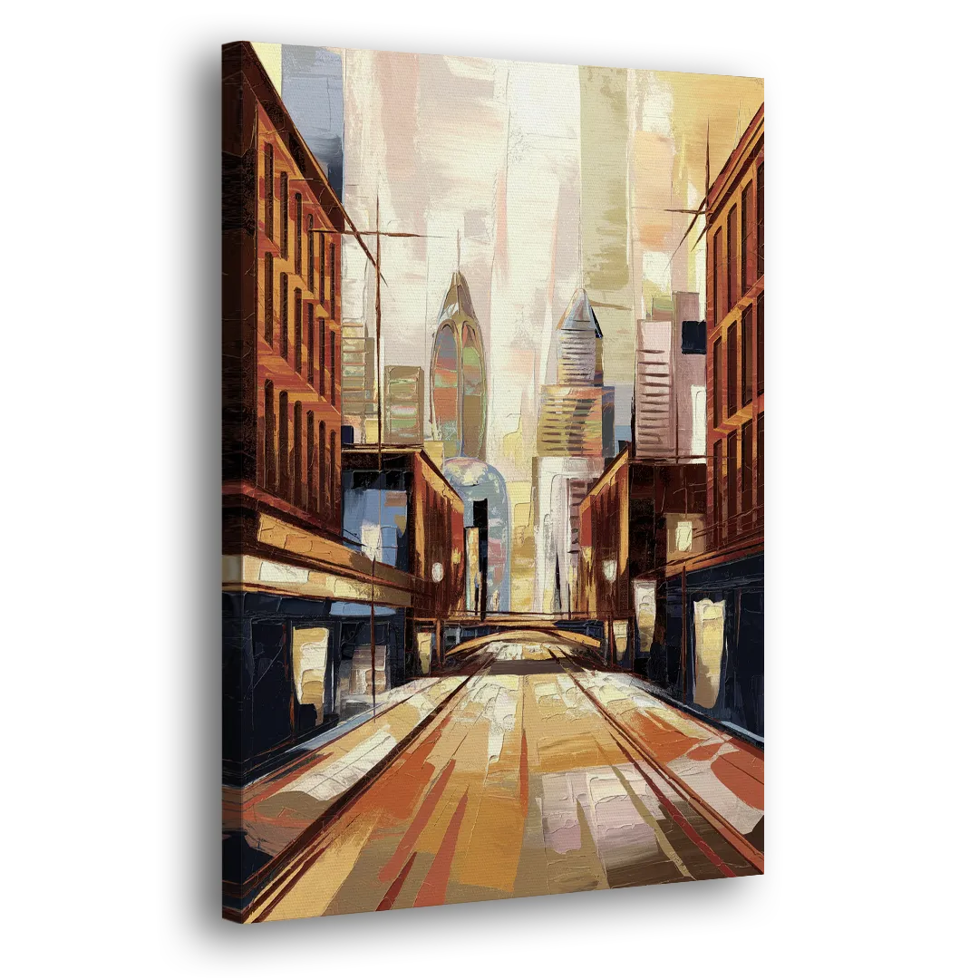 Philadelphia Market Street Side - Canvas Wall Art
