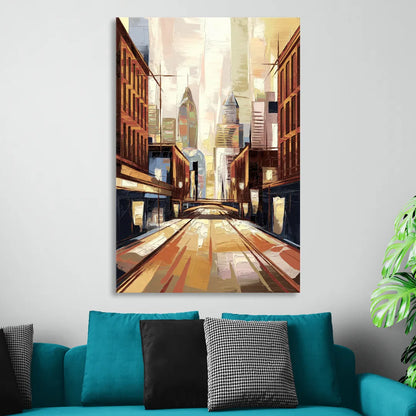 Philadelphia Market Street Living Room - Canvas Wall Art