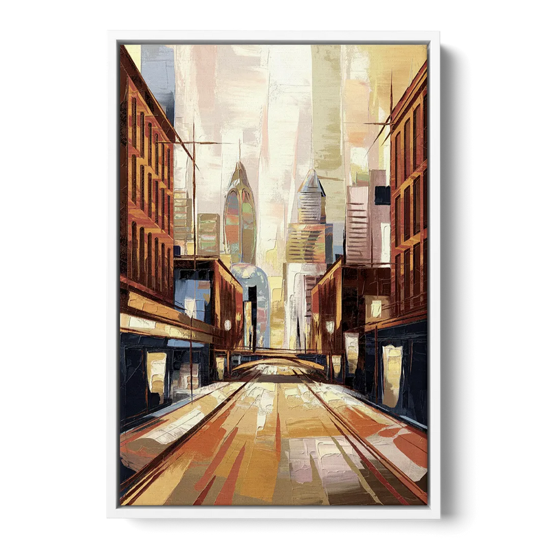Philadelphia Market Street Front - White Canvas Wall Art