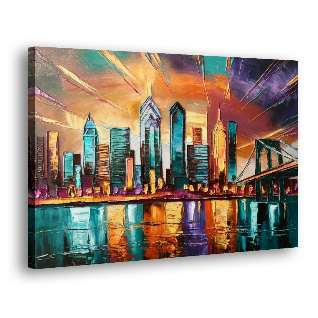Philadelphia Mural Art Side - Canvas Wall Art