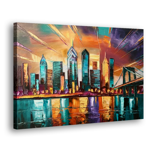 Philadelphia Mural Art Side - Canvas Wall Art