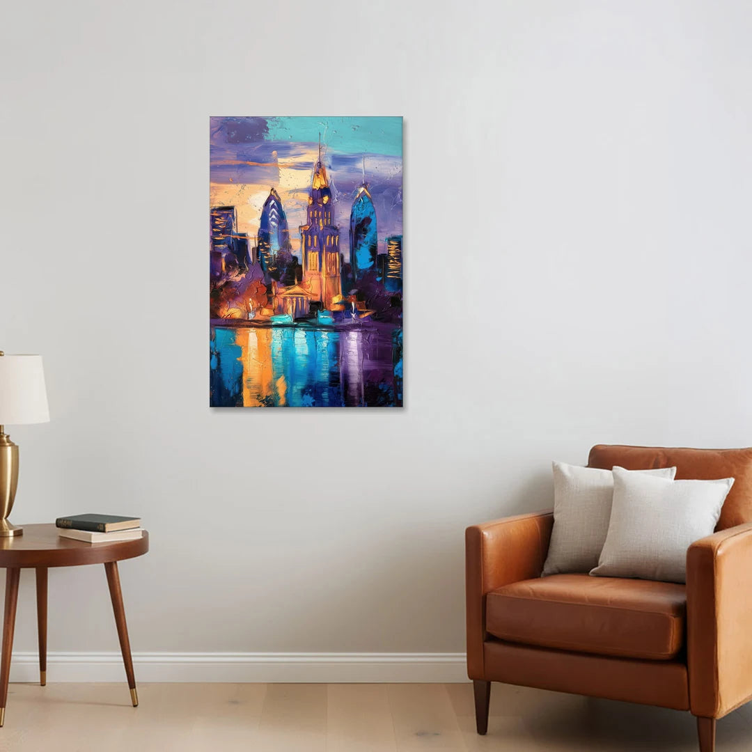 Philadelphia Old City - Canvas Wall Art - Sofa - 24x36