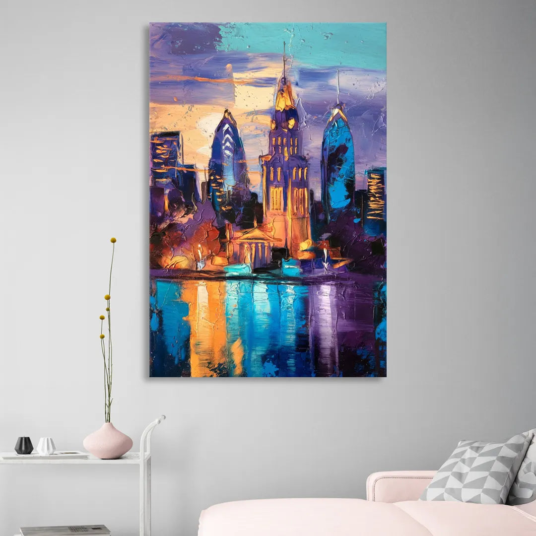 Philadelphia Old City Living Room - Canvas Wall Art