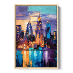 Philadelphia Old City - Oak Framed Canvas Wall Art - Front
