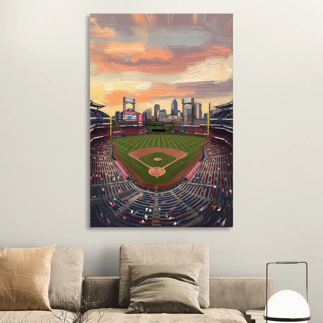Philadelphia Phillies Ballpark Living Room - Canvas Wall Art