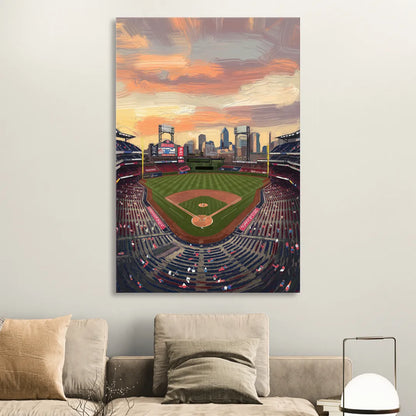 Philadelphia Phillies Ballpark Living Room - Canvas Wall Art