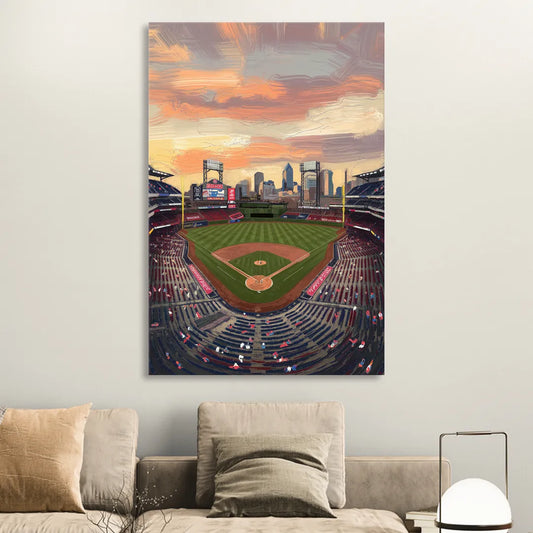 Philadelphia Phillies Ballpark Living Room - Canvas Wall Art