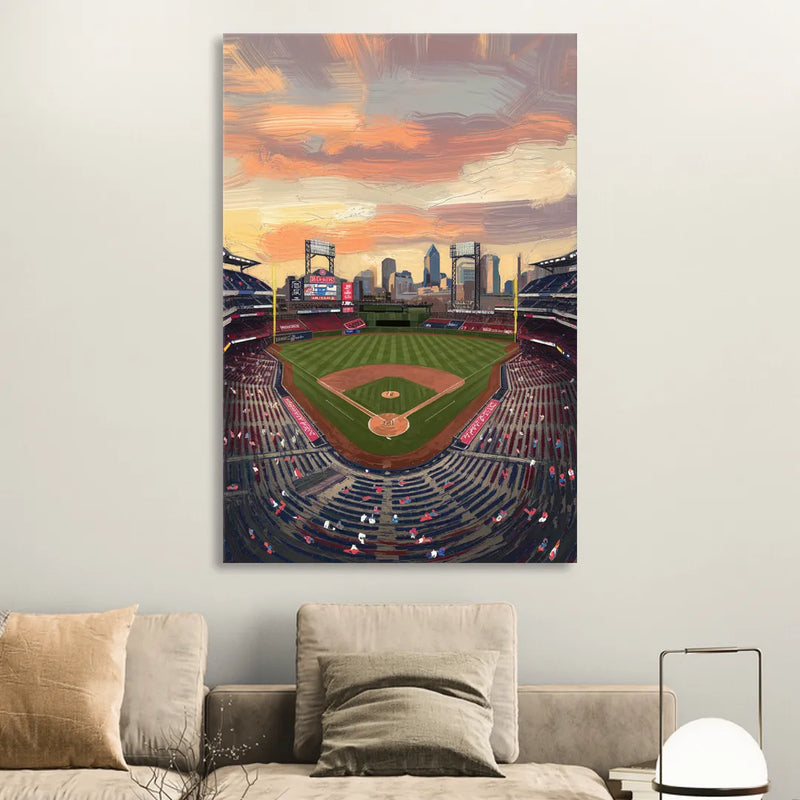 Philadelphia Phillies Ballpark Living Room - Canvas Wall Art