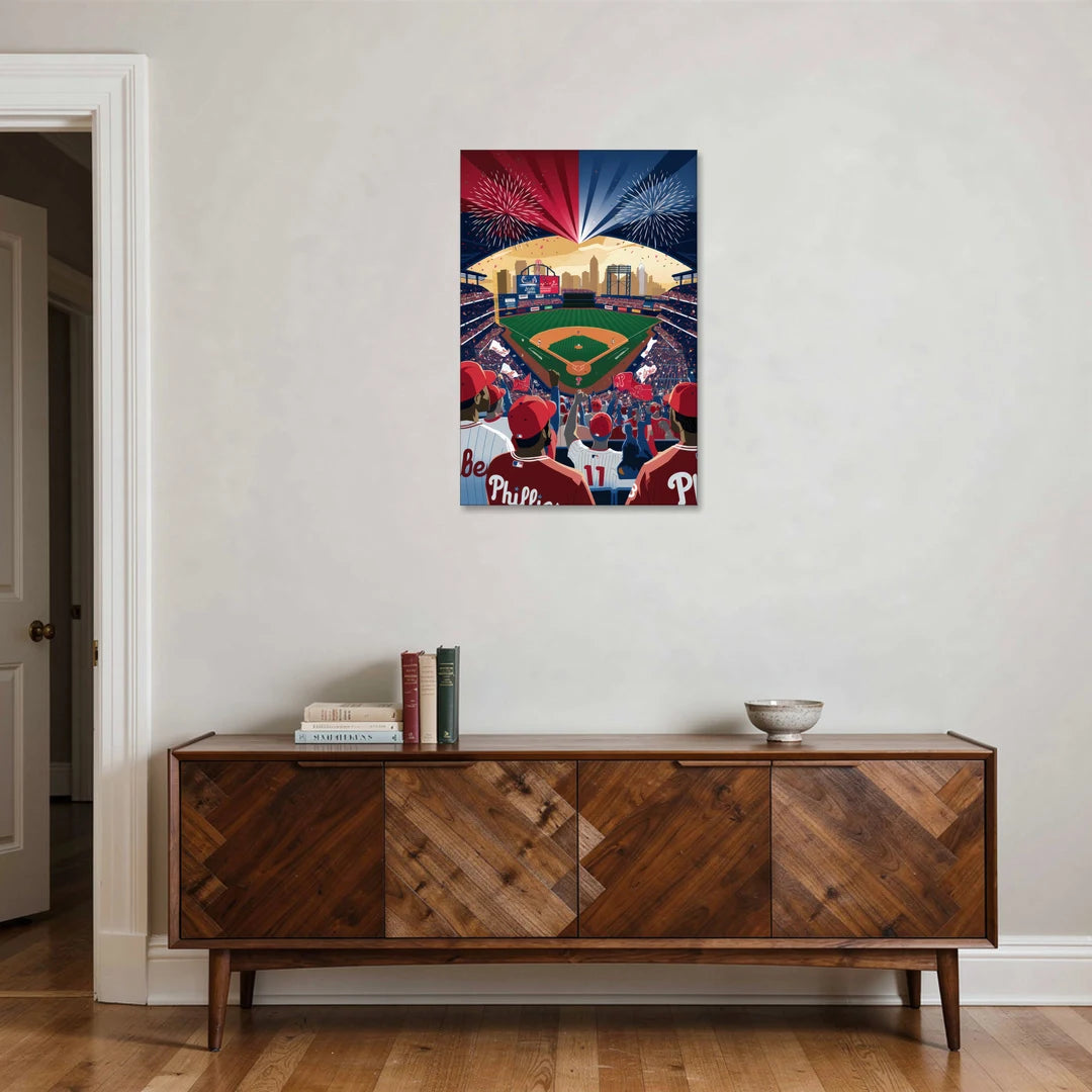 Philadelphia Phillies Celebration - Canvas Wall Art - Coffee Table - 24x36
