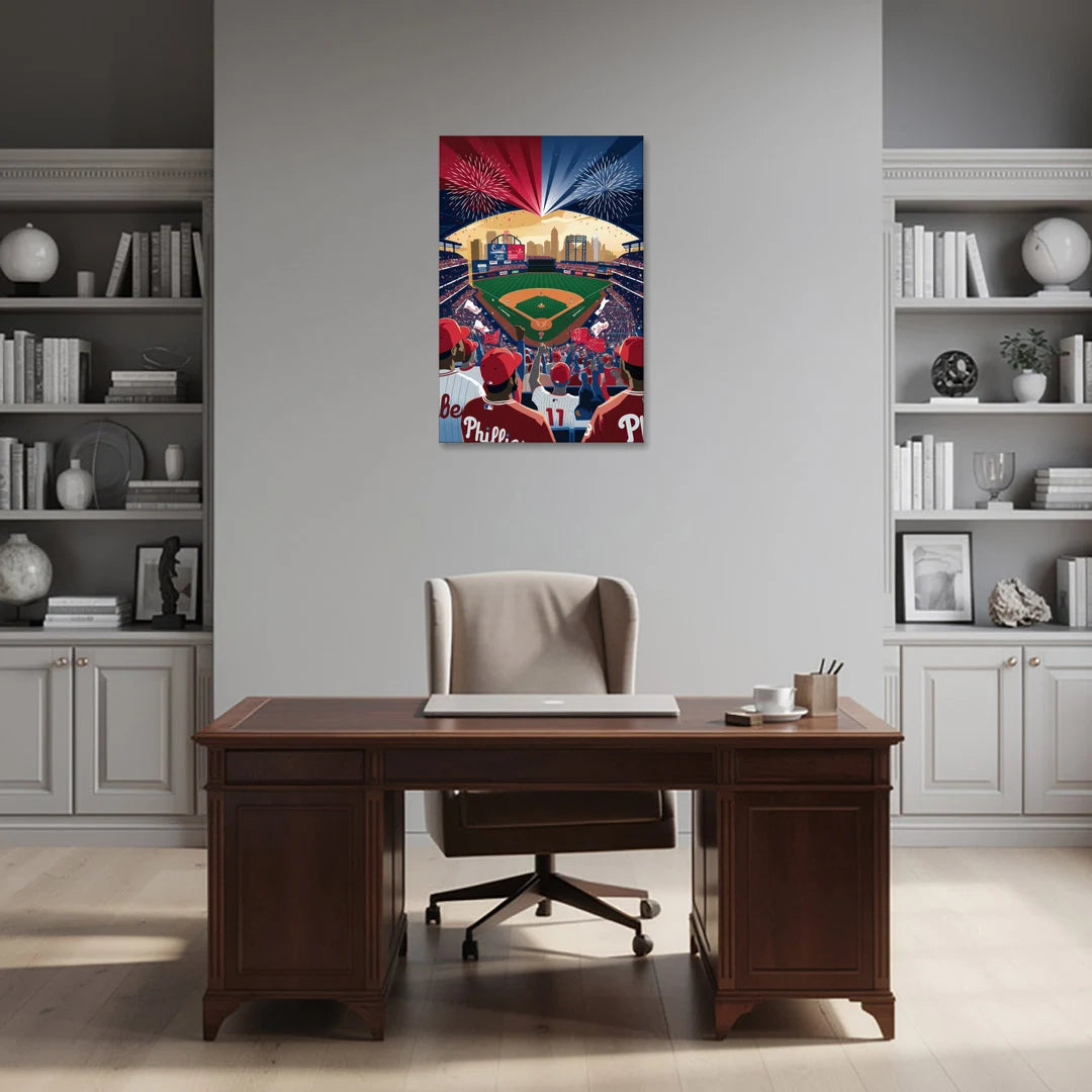 Philadelphia Phillies Celebration - Canvas Wall Art - Office - 24x36