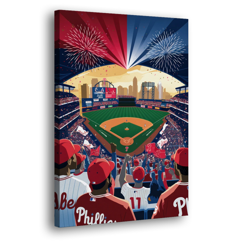 Philadelphia Phillies Celebration - Canvas Wall Art - Side